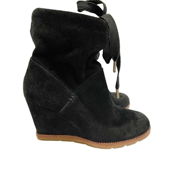 New Kate Spade Saunders Black Suede Platform Booties 🖤 - Picture 3 of 10